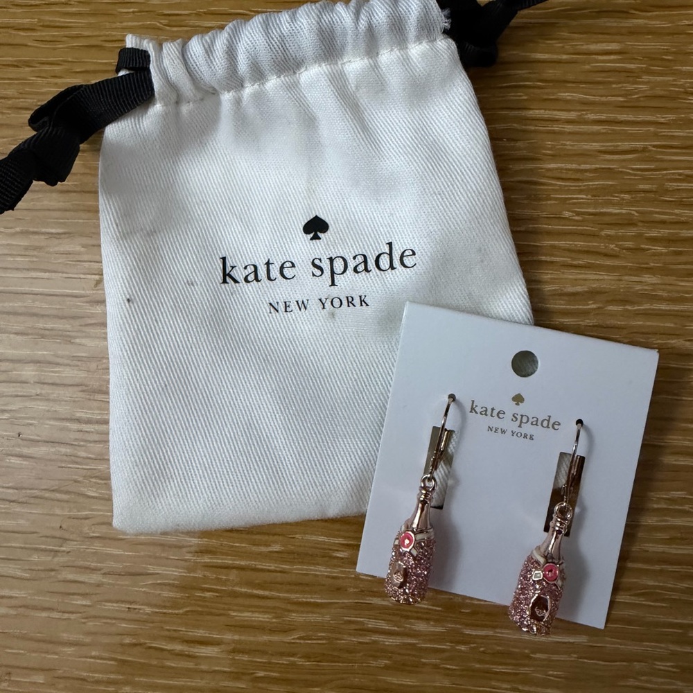 Kate Spade Sparkling Pink Drop Earrings